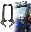 auxbeam 50 inch led light bar mounts a-pillar front windshield mounting brackets 2pcs compatible with 2018 2019 2020 2021 jeep wrangler jl jeep gladiator jt logo