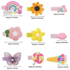 img 3 attached to Clips Barrettes Flower Rainbow Toddlers