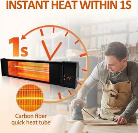 img 3 attached to Stay Warm And Cozy With TRUSTECH'S Efficient Garage Heater - Fast Heat, Timer, Overheat Protection, And Waterproof Design