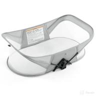 👶 versatile gray baby crib bed with breathable net: 3-in-1 travel bassinet in a portable bag логотип