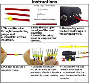 img 1 attached to 352pcs Waterproof Car Electrical Connector Kit | Plug Terminal Wire Connectors 1-4 Pin | Automotive Terminals Male Female Plug | 12 AMP Blade Fuses Assortment Kit for Car Motorcycle Truck Boats Scooter