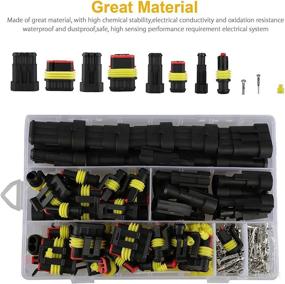 img 4 attached to 352pcs Waterproof Car Electrical Connector Kit | Plug Terminal Wire Connectors 1-4 Pin | Automotive Terminals Male Female Plug | 12 AMP Blade Fuses Assortment Kit for Car Motorcycle Truck Boats Scooter