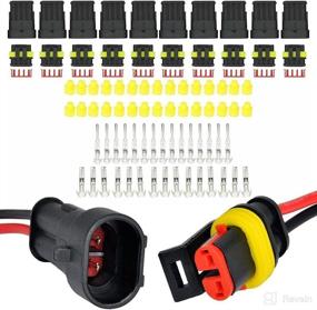 img 3 attached to 352pcs Waterproof Car Electrical Connector Kit | Plug Terminal Wire Connectors 1-4 Pin | Automotive Terminals Male Female Plug | 12 AMP Blade Fuses Assortment Kit for Car Motorcycle Truck Boats Scooter