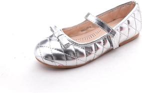 img 4 attached to Mila Casual Ballerina Megan 3 Silver4 Girls' Shoes ~ Flats