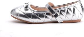 img 1 attached to Mila Casual Ballerina Megan 3 Silver4 Girls' Shoes ~ Flats