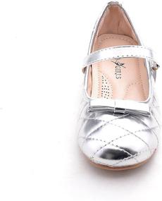 img 3 attached to Mila Casual Ballerina Megan 3 Silver4 Girls' Shoes ~ Flats