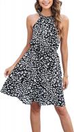 floral, polka dot, and leopard print halter neck summer dress for women - sleeveless sun dress by modecrush logo