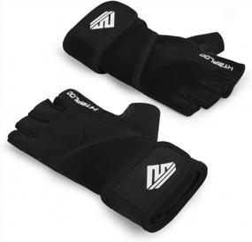 img 3 attached to Тренировочные перчатки Full Palm Pad с сильной поддержкой запястья и улучшенным захватом для мужчин и женщин - идеально подходят для фитнеса, тяжелой атлетики, тренировок и упражнений