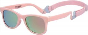 img 4 attached to Protect Your Little One'S Eyes With COCOSAND Baby Sunglasses: Square Frame, Strap And UV400 Protection For Baby Girls 0-24 Months