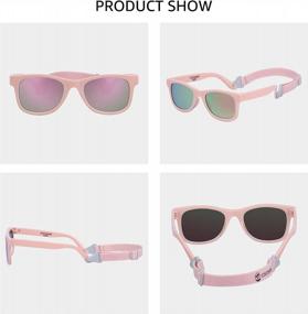 img 2 attached to Protect Your Little One'S Eyes With COCOSAND Baby Sunglasses: Square Frame, Strap And UV400 Protection For Baby Girls 0-24 Months