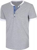 stay stylish and comfortable this summer with aptro men's cotton henley casual shirt logo