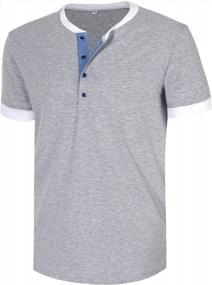 img 4 attached to Stay Stylish And Comfortable This Summer With APTRO Men'S Cotton Henley Casual Shirt