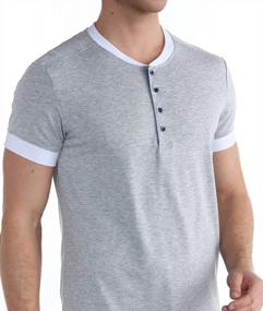 img 2 attached to Stay Stylish And Comfortable This Summer With APTRO Men'S Cotton Henley Casual Shirt