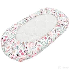 img 3 attached to Floral MixFitted Diaper Changing Pad Cover for Baby Changing Tables, Cradle Mattresses, and Bassinets