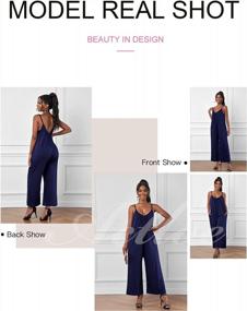 img 1 attached to Women'S Casual Summer Jumpsuit With Pockets - Sleeveless Wide-Leg Romper In Blue - Size Medium