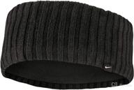 black nike wide knit headband logo