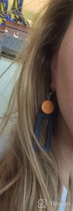 img 1 attached to Get The Ethnic Look With Udalyn'S 9-Pair Wooden Dangle Earrings For Women review by Greg Floyd