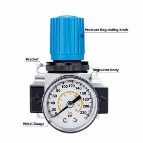 img 3 attached to NANPU LR-03 3/8" NPT High Pressure Air Regulator With Steel-Protected Gauge, 116 SCFM 230Psi