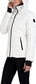 img 1 attached to Warm And Stylish: HFX Women'S Midweight Puffer Jacket With Storm Cuffs And Thumbholes