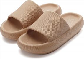 img 1 attached to Extremely Comfy Cloud Slippers For Women & Men - BRONAX Pillow Slippers With Cushioned Thick Sole.