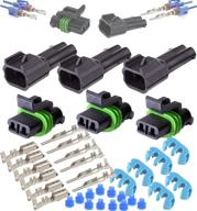 🔌 delphi metri-pack 280 series 2-way connector with sealed waterproof design – 10-12 awg (3 set) логотип