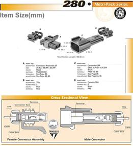 img 3 attached to 🔌 Delphi Metri-Pack 280 Series 2-Way Connector with Sealed Waterproof Design – 10-12 AWG (3 Set)