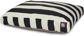 img 3 attached to 🐾 Majestic Pet Large Black Vertical Stripe Rectangle Dog Bed - Enhanced for SEO