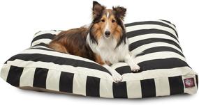 img 4 attached to 🐾 Majestic Pet Large Black Vertical Stripe Rectangle Dog Bed - Enhanced for SEO