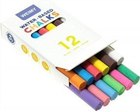 img 4 attached to 12-Count WEIMY Colored Dustless Chalks - Non-Toxic, Truly Dust Free For Art Decorating Blackboard/Chalkboard (12Colored-W)