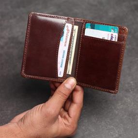 img 3 attached to FOXHACKLE Pocket Leather Minimalist Handmade Men's Accessories : Wallets, Card Cases & Money Organizers