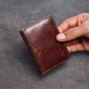 img 1 attached to FOXHACKLE Pocket Leather Minimalist Handmade Men's Accessories : Wallets, Card Cases & Money Organizers