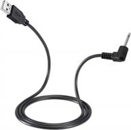 pchero 1 pack usb adapter cord 2.5mm сменный кабель для зарядки зарядного устройства постоянного тока - черный логотип