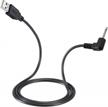 pchero 1 pack usb adapter cord 2.5mm replacement dc charger charging cable - black logo