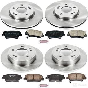 img 2 attached to 🚗 Enhance Performance with Power Stop KOE6504 Autospecialty Front and Rear Brake Kit - OE Brake Rotors & Ceramic Brake Pads