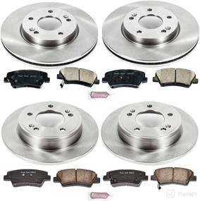 img 1 attached to 🚗 Enhance Performance with Power Stop KOE6504 Autospecialty Front and Rear Brake Kit - OE Brake Rotors & Ceramic Brake Pads