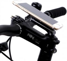 img 2 attached to Universal Bike Phone Mount Holder - Fits IPhone11, X, 8/8Plus & More | Vinqliq + Handlebar Mount & 3M Sticky Pad