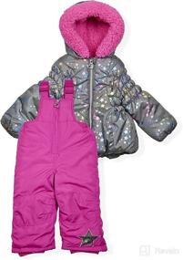 img 4 attached to ❄️ Arctic Quest Ski Jacket and Snowbib Snowsuit Set for Infants, Toddlers, and Young Girls