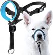 stop heavy pulling with goodboy dog head halter - padded collar for small, medium, and large dogs - safety strap included - training guide for effective leash control - size 2, blue logo