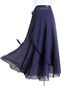 img 3 attached to Stunning Long Sheer Black Ballet Skirts For Women With Tie Waist By Daydance