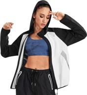 женская спортивная куртка wonderience sauna: стильная рубашка с капюшоном и длинными рукавами для занятий спортом и тренировок логотип