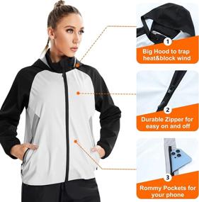 img 2 attached to Wonderience Women'S Sauna Sweat Jacket: Stylish Long Sleeved Hooded Shirt For Sports And Workouts