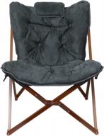 indoor wood butterfly accent chair by zenithen, perfect for dorms, bedrooms, and living rooms logo