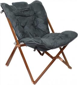 img 3 attached to Indoor Wood Butterfly Accent Chair By Zenithen, Perfect For Dorms, Bedrooms, And Living Rooms