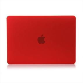 img 1 attached to Protective Hard Shell Case, Sleeve Bag, Keyboard Cover, & Screen Protector For MacBook 12 Inch A1534/A1931 - Compatible With 2015-2019 Versions - Red By Se7Enline