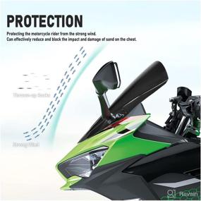 img 1 attached to UltraSupplier Motorcycle Windshield Windscreen Airflow Deflectors – Clear Wind Screen Protector for Ka.wasaki Ninja400 2018-2022, Front Fairing Accessories