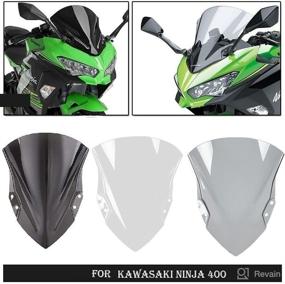 img 3 attached to UltraSupplier Motorcycle Windshield Windscreen Airflow Deflectors – Clear Wind Screen Protector for Ka.wasaki Ninja400 2018-2022, Front Fairing Accessories