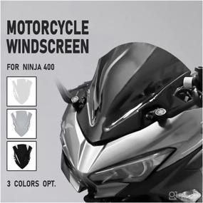 img 2 attached to UltraSupplier Motorcycle Windshield Windscreen Airflow Deflectors – Clear Wind Screen Protector for Ka.wasaki Ninja400 2018-2022, Front Fairing Accessories