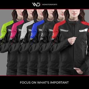 img 1 attached to 🧥 Women's Lightweight Textile Motorcycle Jacket by WD Motorsports - All-Season CE Armored, Waterproof Riding Jacket for Motocross Bikers