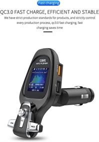 img 3 attached to 📻 High Quality Bluetooth 5.0 FM Transmitter for Car with QC3.0 & TFT Colorful Display - Hands-Free Calls, Music Player Mode, AUX Input/Output