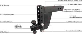 img 1 attached to Прицепная система BulletProof Hitches с регулируемой выносной шаровой опорой: аксессуары с экстремальным рельефом для наружного применения, буксировочные устройства и лебедки
